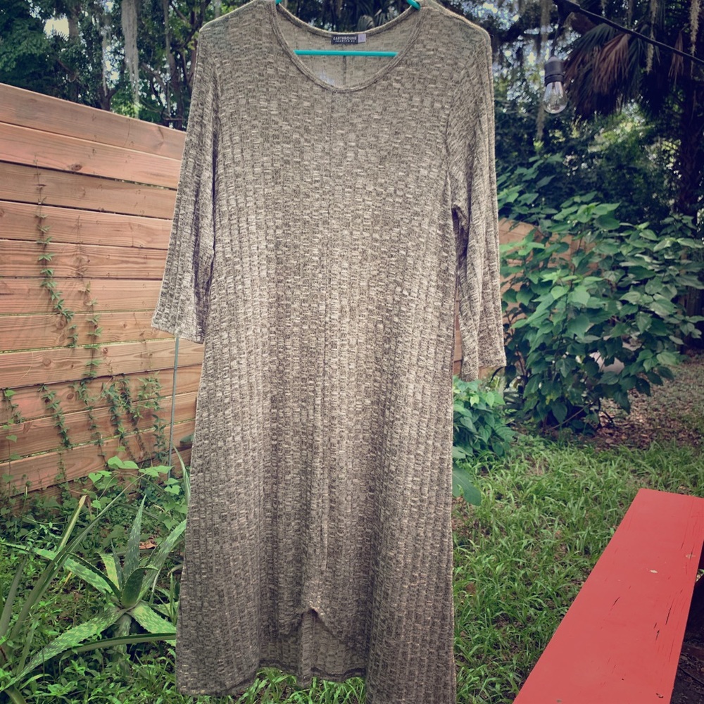 Earthbound Green Knit Dress